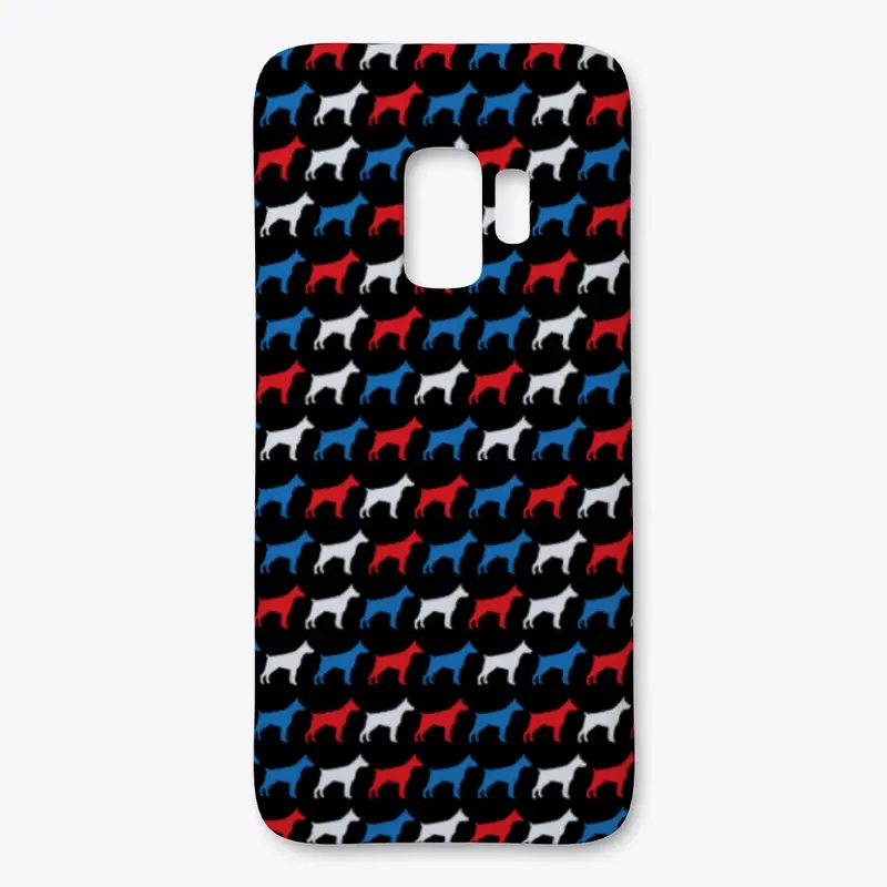 Red White and Blue Doberman